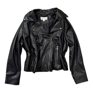 Ava & Viv Black Leather Moto Jacket